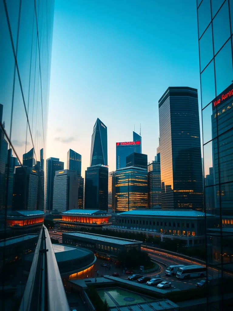 A sharp, high-contrast architectural photo of the Singapore
